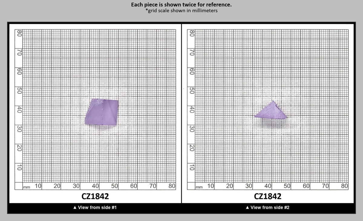 Dark Lavender Cubic Zirconia Faceting Rough for Gem Cutting - Various Sizes : CZ1842