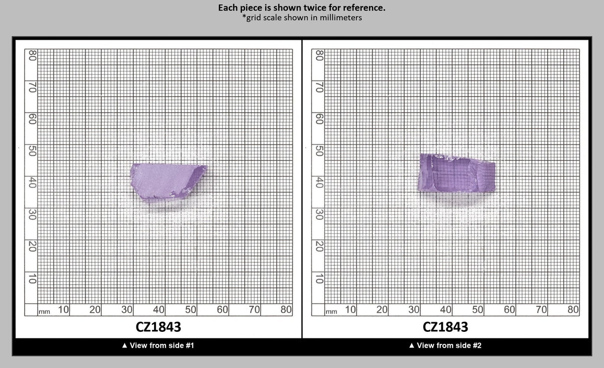 Dark Lavender Cubic Zirconia Faceting Rough for Gem Cutting - Various Sizes : CZ1843