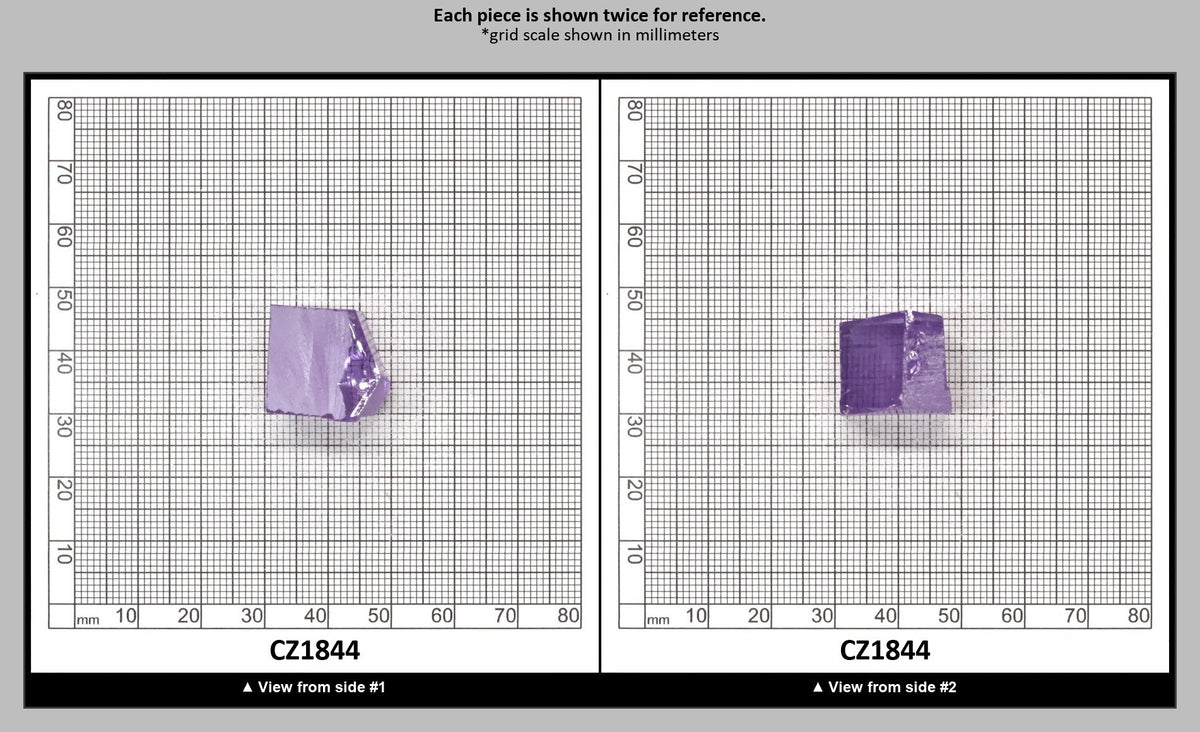 Dark Lavender Cubic Zirconia Faceting Rough for Gem Cutting - Various Sizes : CZ1844
