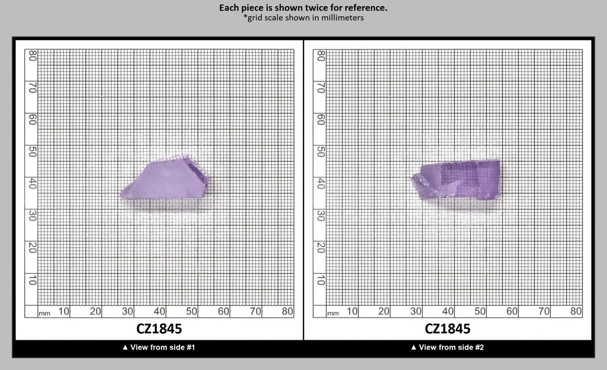 Dark Lavender Cubic Zirconia Faceting Rough for Gem Cutting - Various Sizes : CZ1845