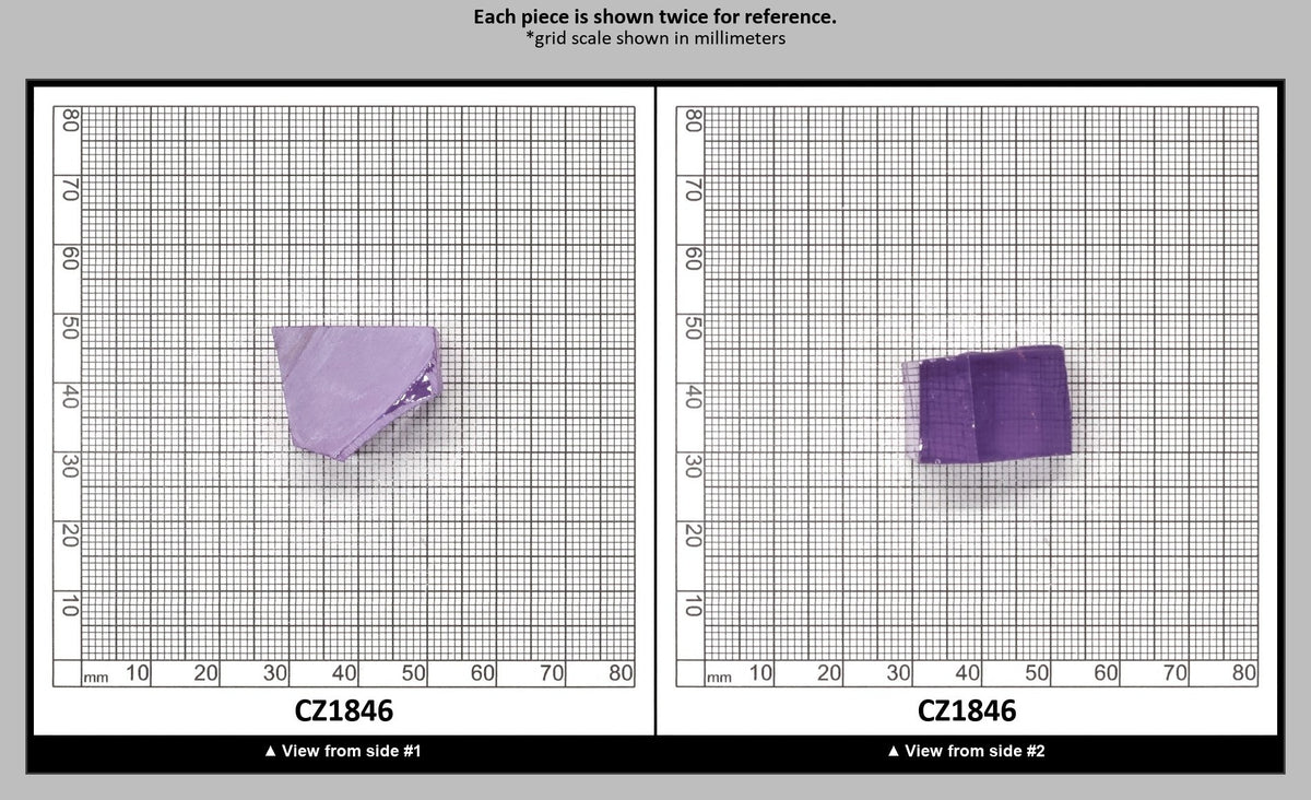 Dark Lavender Cubic Zirconia Faceting Rough for Gem Cutting - Various Sizes : CZ1846