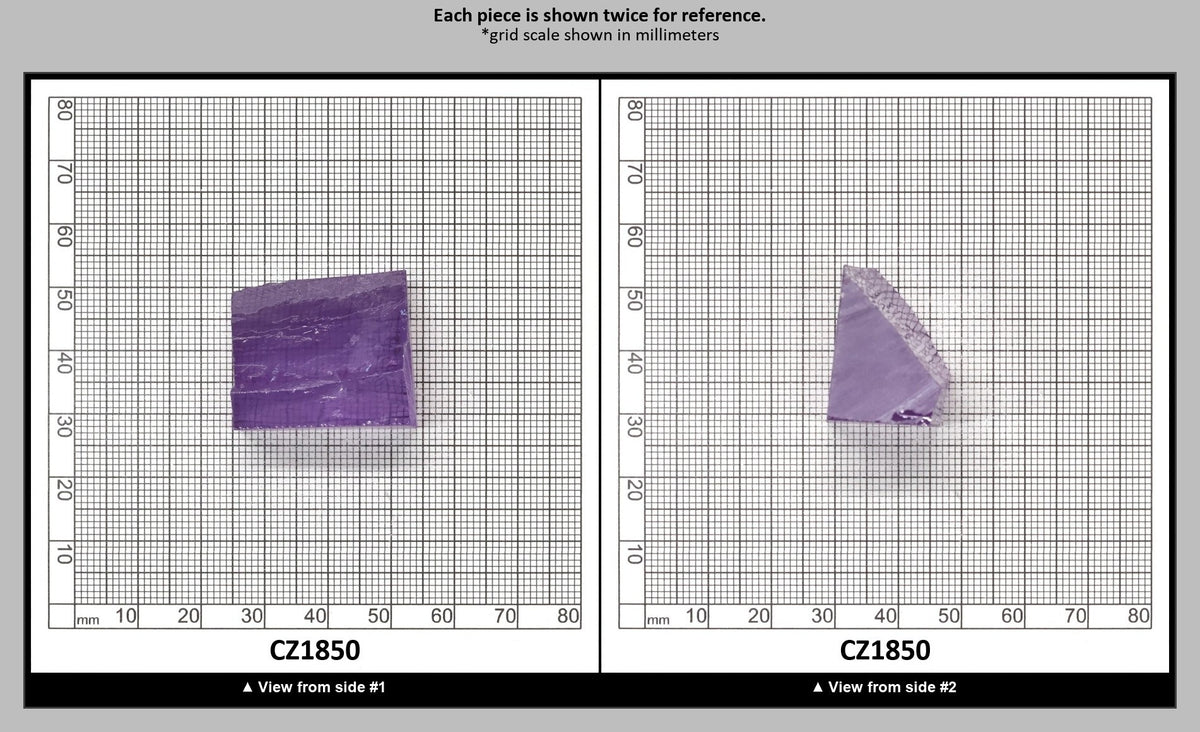 Dark Lavender Cubic Zirconia Faceting Rough for Gem Cutting - Various Sizes : CZ1850