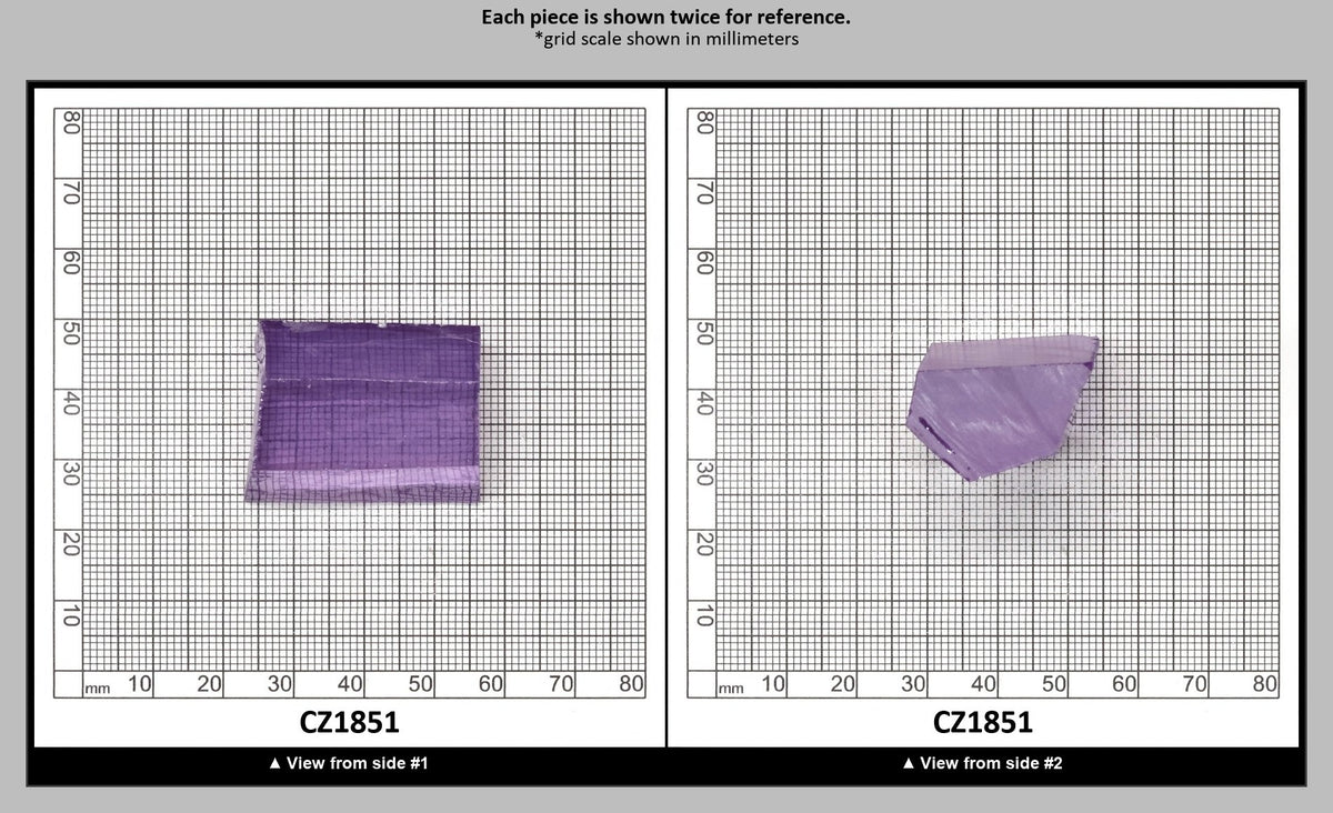 Dark Lavender Cubic Zirconia Faceting Rough for Gem Cutting - Various Sizes : CZ1851