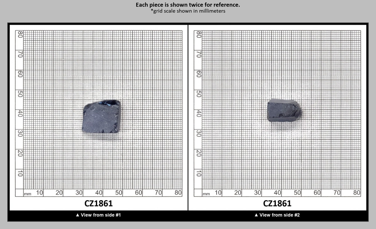 Blue Sapphire Cubic Zirconia Faceting Rough for Gem Cutting - Various Sizes : CZ1861
