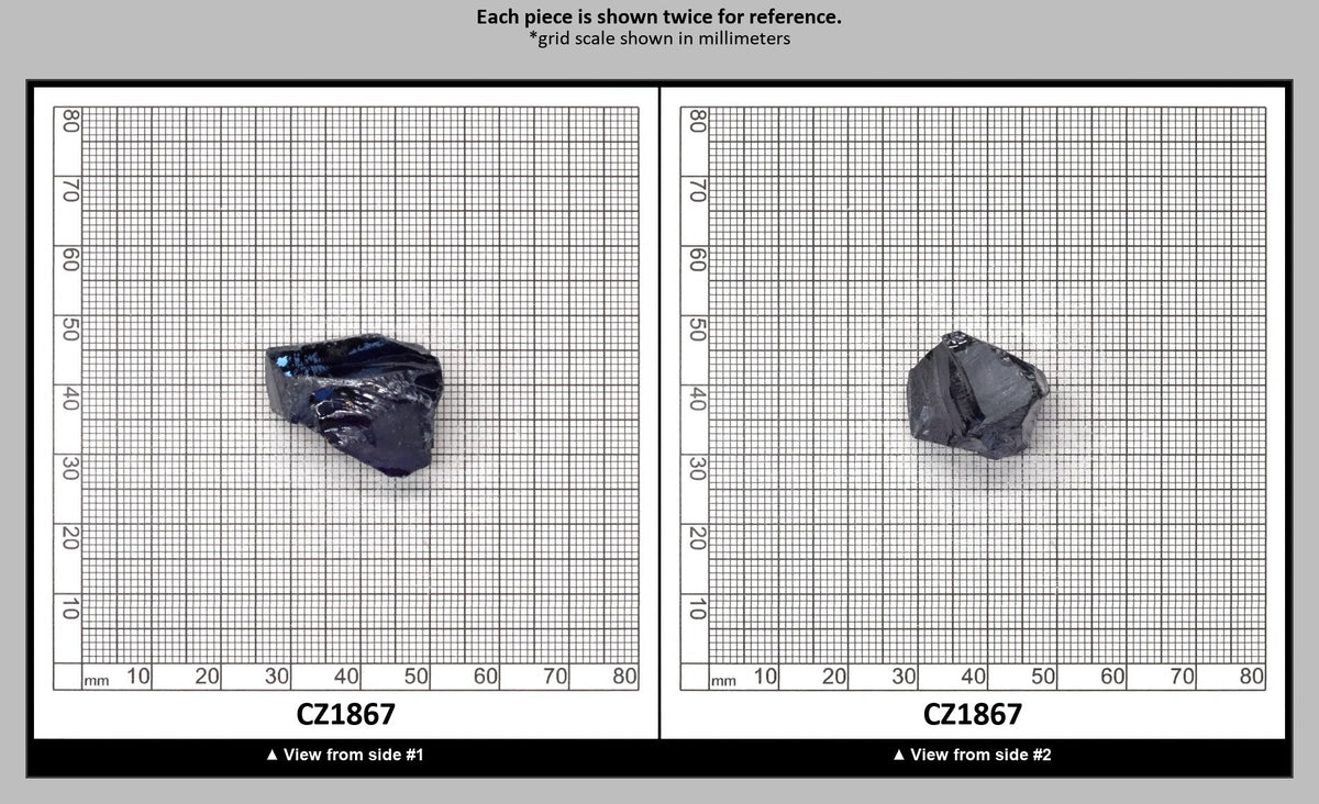 Blue Sapphire Cubic Zirconia Faceting Rough for Gem Cutting - Various Sizes : CZ1867