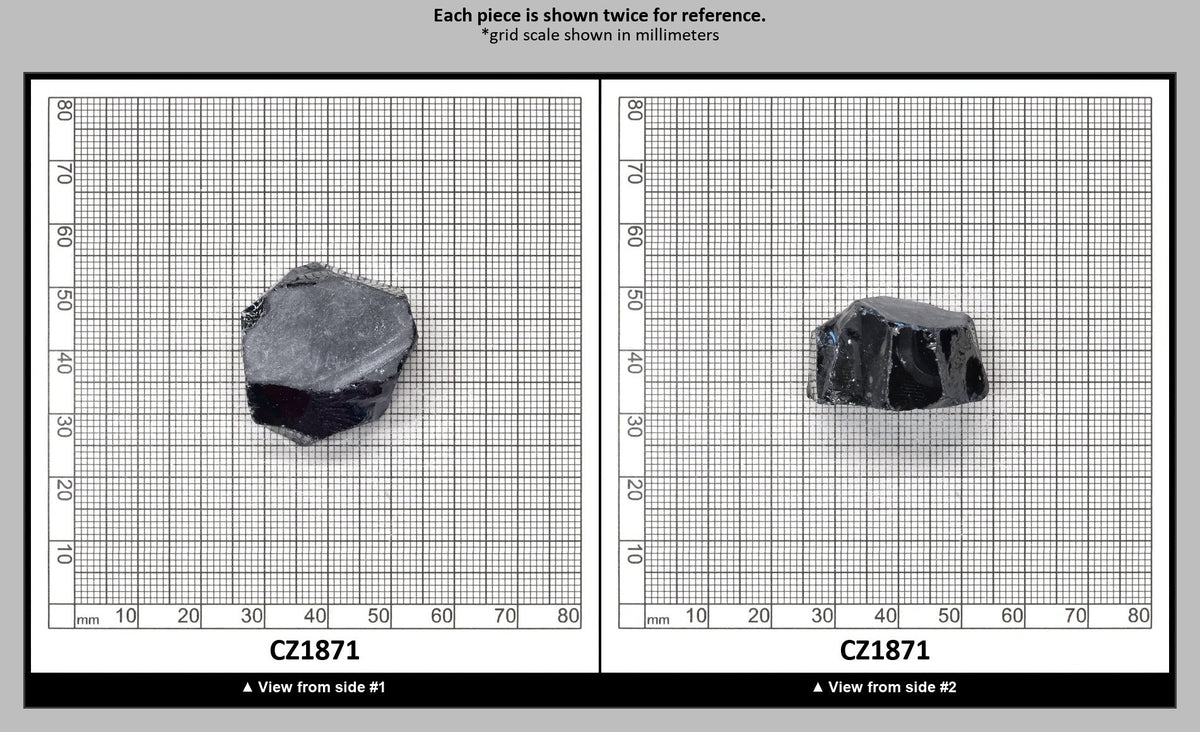 Blue Sapphire Cubic Zirconia Faceting Rough for Gem Cutting - Various Sizes : CZ1871