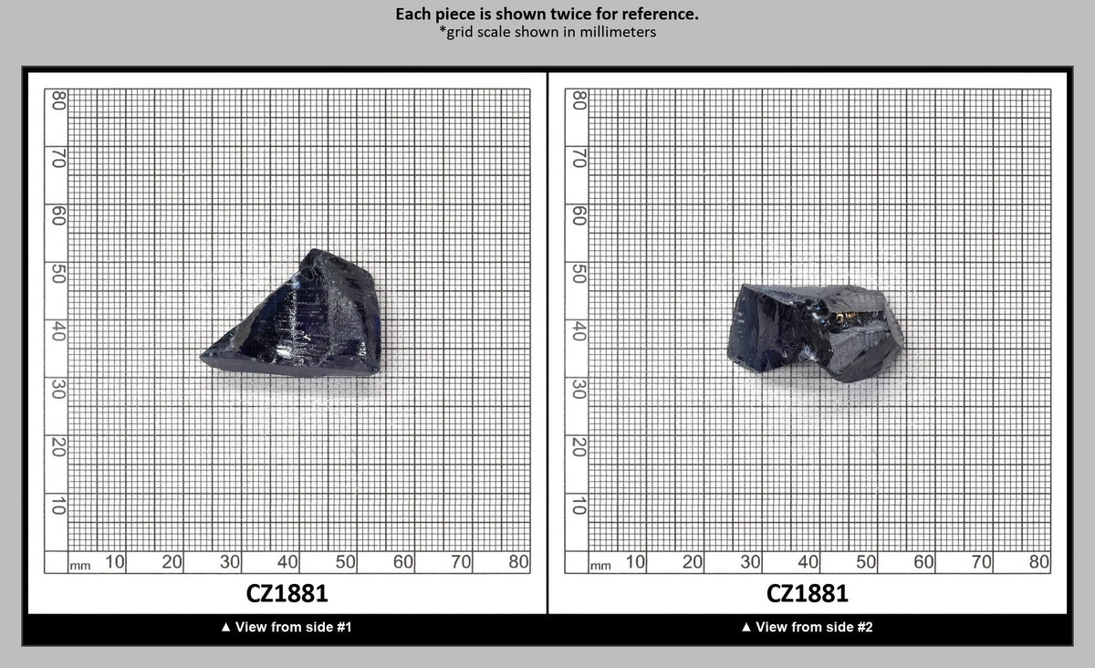 Blue Sapphire Cubic Zirconia Faceting Rough for Gem Cutting - Various Sizes : CZ1881