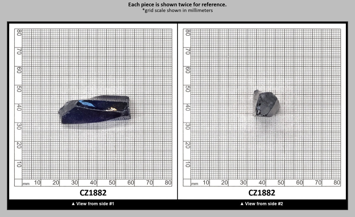 Blue Sapphire Cubic Zirconia Faceting Rough for Gem Cutting - Various Sizes : CZ1882