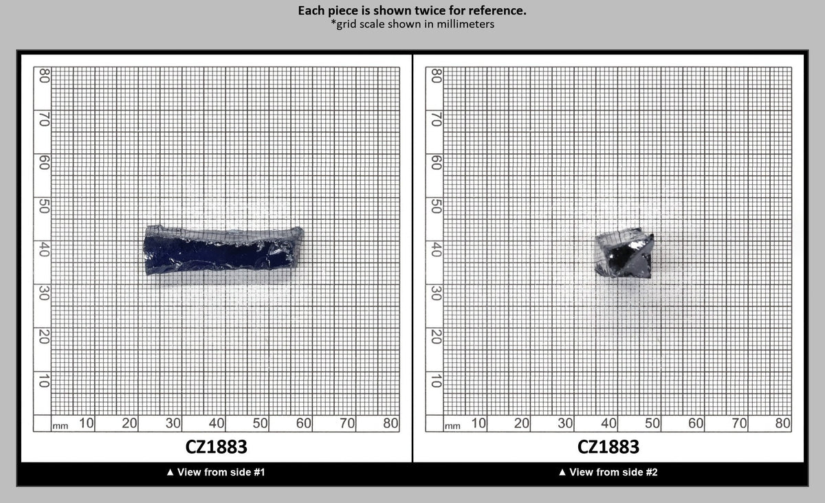 Blue Sapphire Cubic Zirconia Faceting Rough for Gem Cutting - Various Sizes : CZ1883