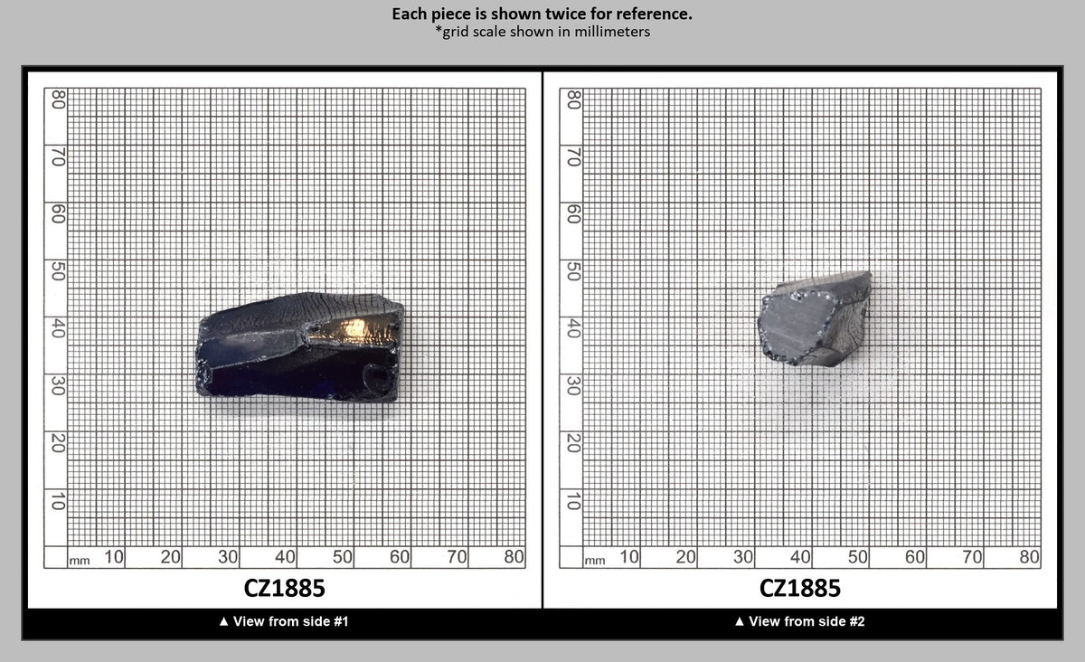 Blue Sapphire Cubic Zirconia Faceting Rough for Gem Cutting - Various Sizes : CZ1885