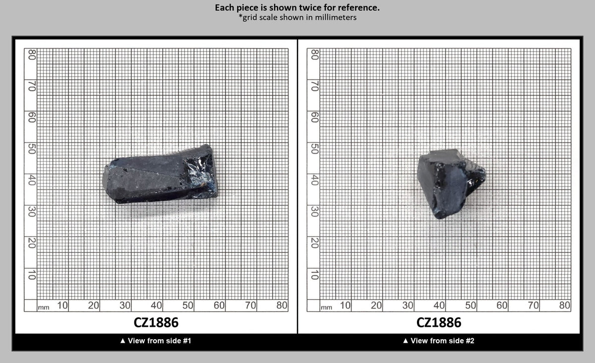 Blue Sapphire Cubic Zirconia Faceting Rough for Gem Cutting - Various Sizes : CZ1886
