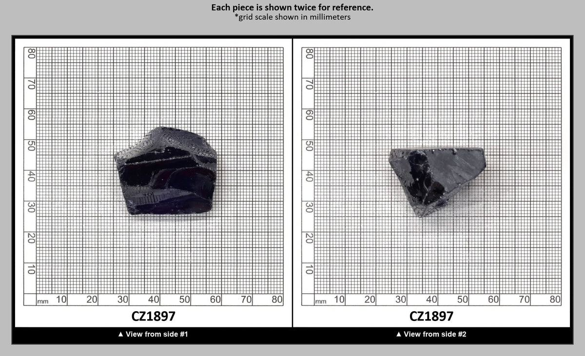 Blue Sapphire Cubic Zirconia Faceting Rough for Gem Cutting - Various Sizes : CZ1897