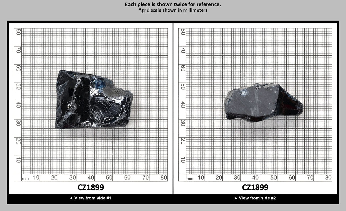 Blue Sapphire Cubic Zirconia Faceting Rough for Gem Cutting - Various Sizes : CZ1899
