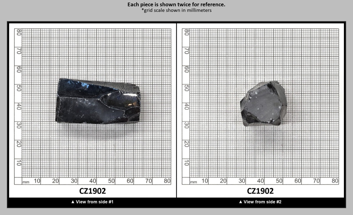 Blue Sapphire Cubic Zirconia Faceting Rough for Gem Cutting - Various Sizes : CZ1902
