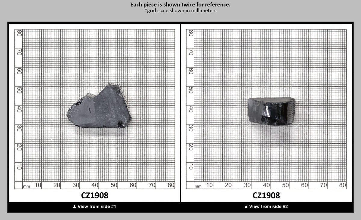 Ocean Grey Diamond Cubic Zirconia Faceting Rough for Gem Cutting - Various Sizes : CZ1908