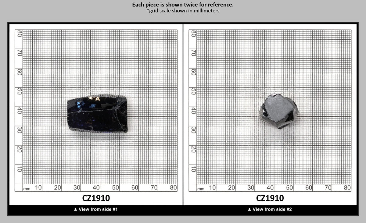 Ocean Grey Diamond Cubic Zirconia Faceting Rough for Gem Cutting - Various Sizes : CZ1910