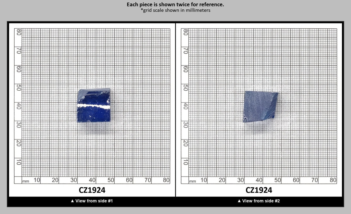 Blue Topaz Cubic Zirconia Faceting Rough for Gem Cutting - Various Sizes : CZ1924
