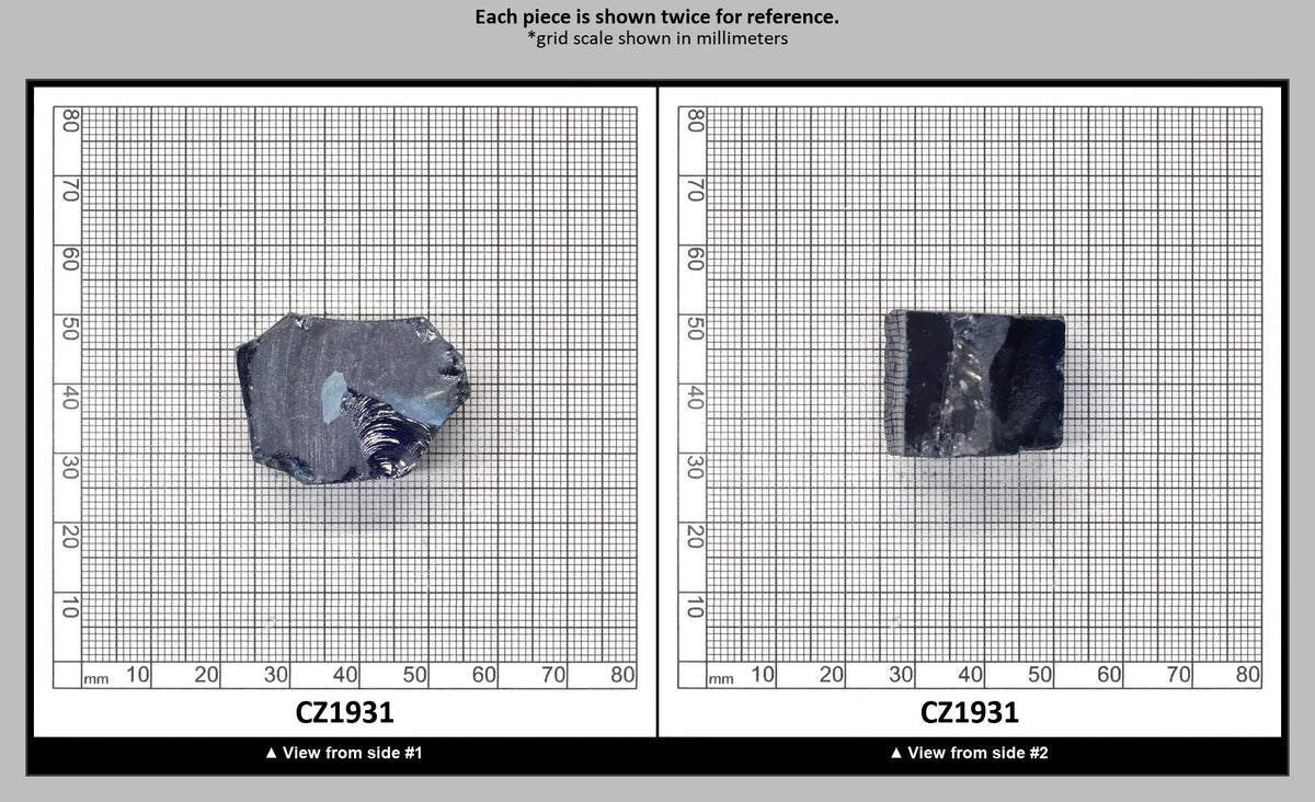 Blue Topaz Cubic Zirconia Faceting Rough for Gem Cutting - Various Sizes : CZ1931