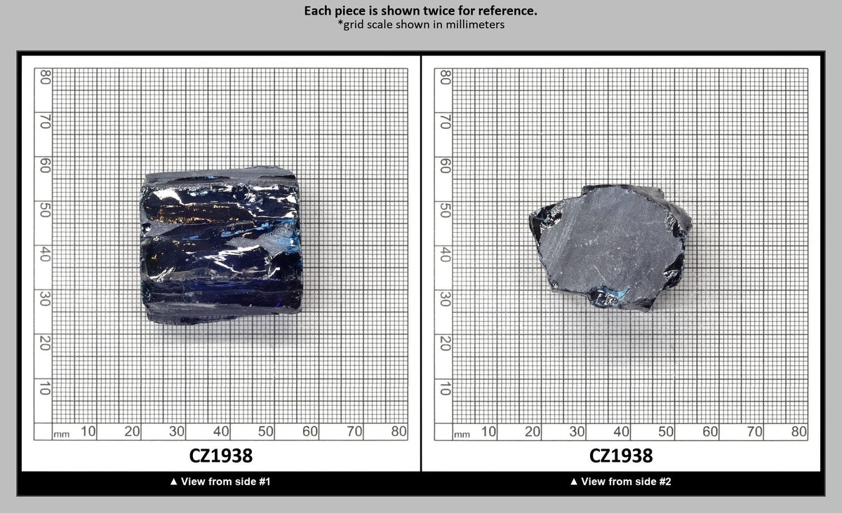 Blue Topaz Cubic Zirconia Faceting Rough for Gem Cutting - Various Sizes : CZ1938
