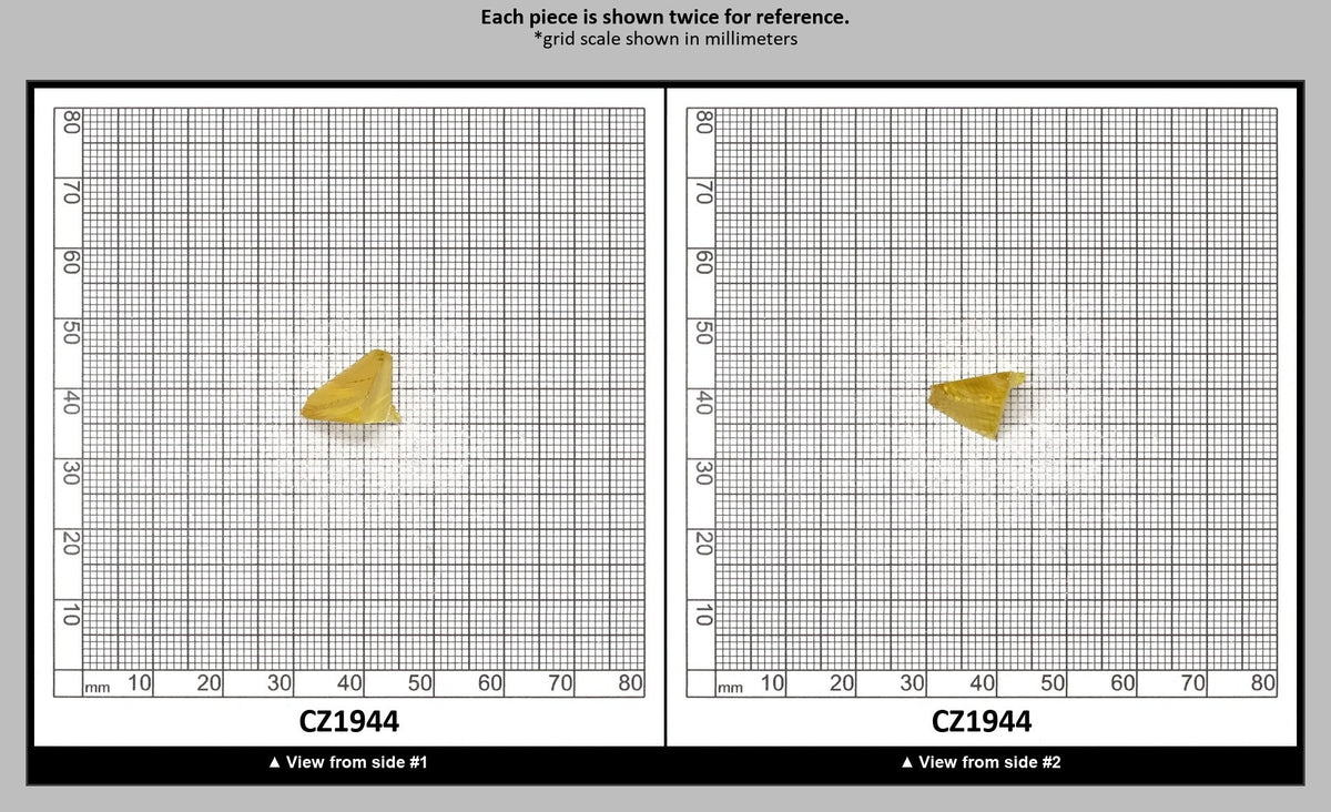 Gold Cubic Zirconia Faceting Rough for Gem Cutting - Various Sizes : CZ1944