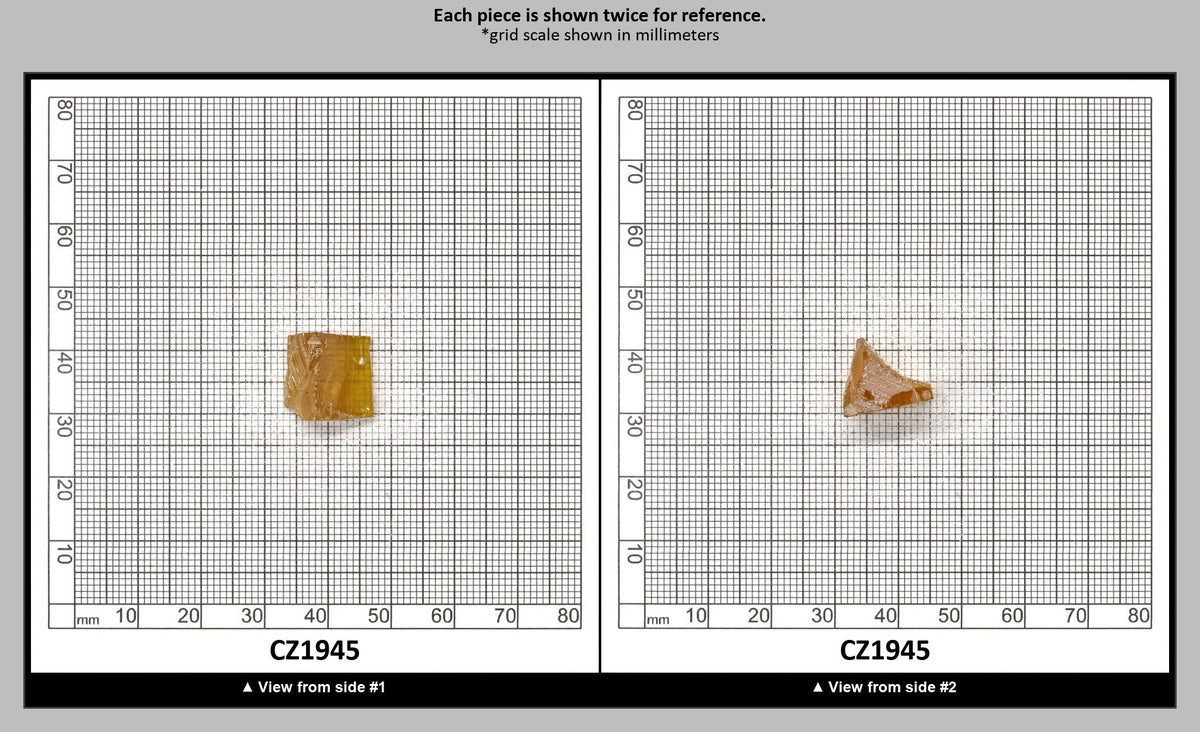 Gold Cubic Zirconia Faceting Rough for Gem Cutting - Various Sizes : CZ1945