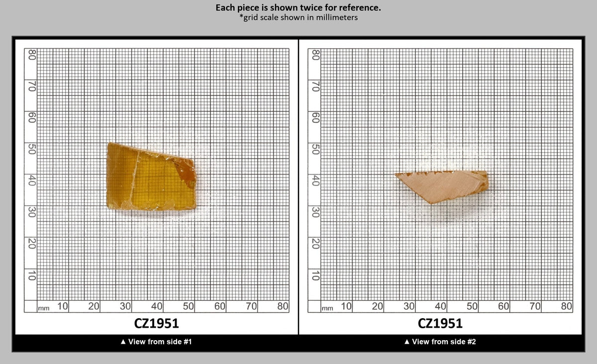 Gold Cubic Zirconia Faceting Rough for Gem Cutting - Various Sizes : CZ1951