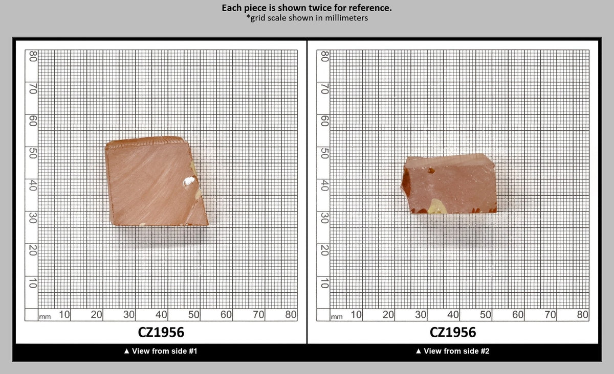 Gold Cubic Zirconia Faceting Rough for Gem Cutting - Various Sizes : CZ1956