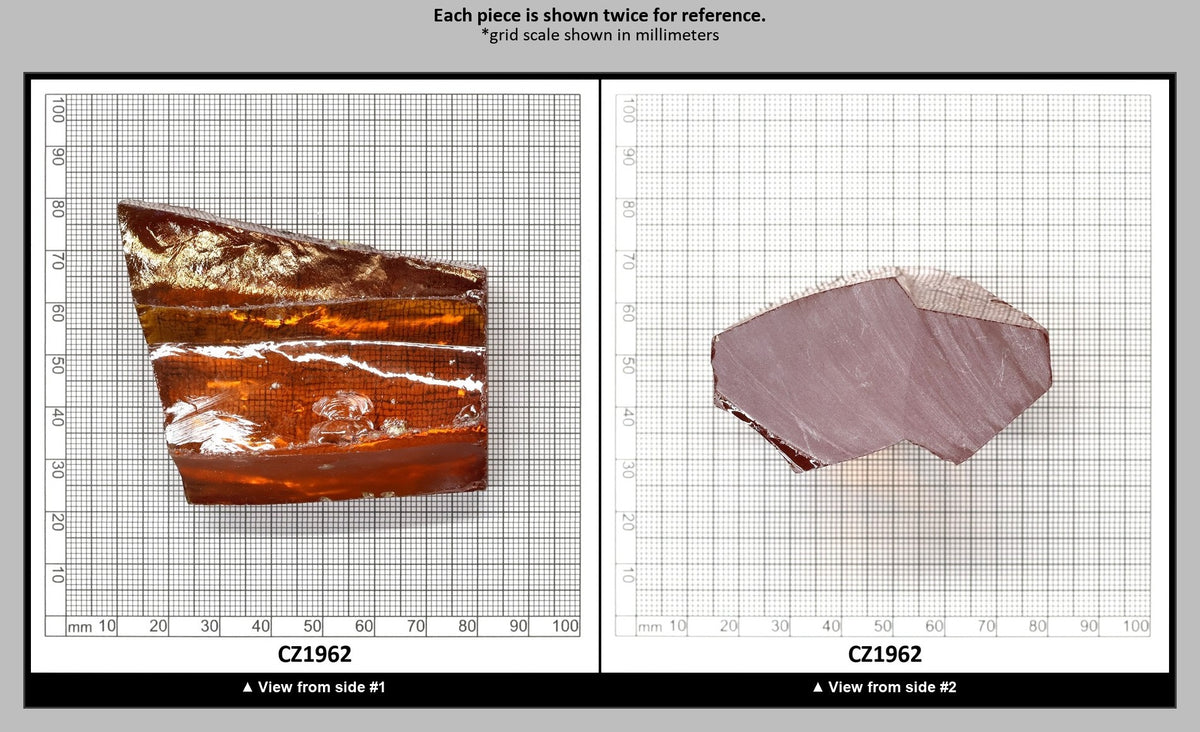 Gold Cubic Zirconia Faceting Rough for Gem Cutting - Various Sizes : CZ1962