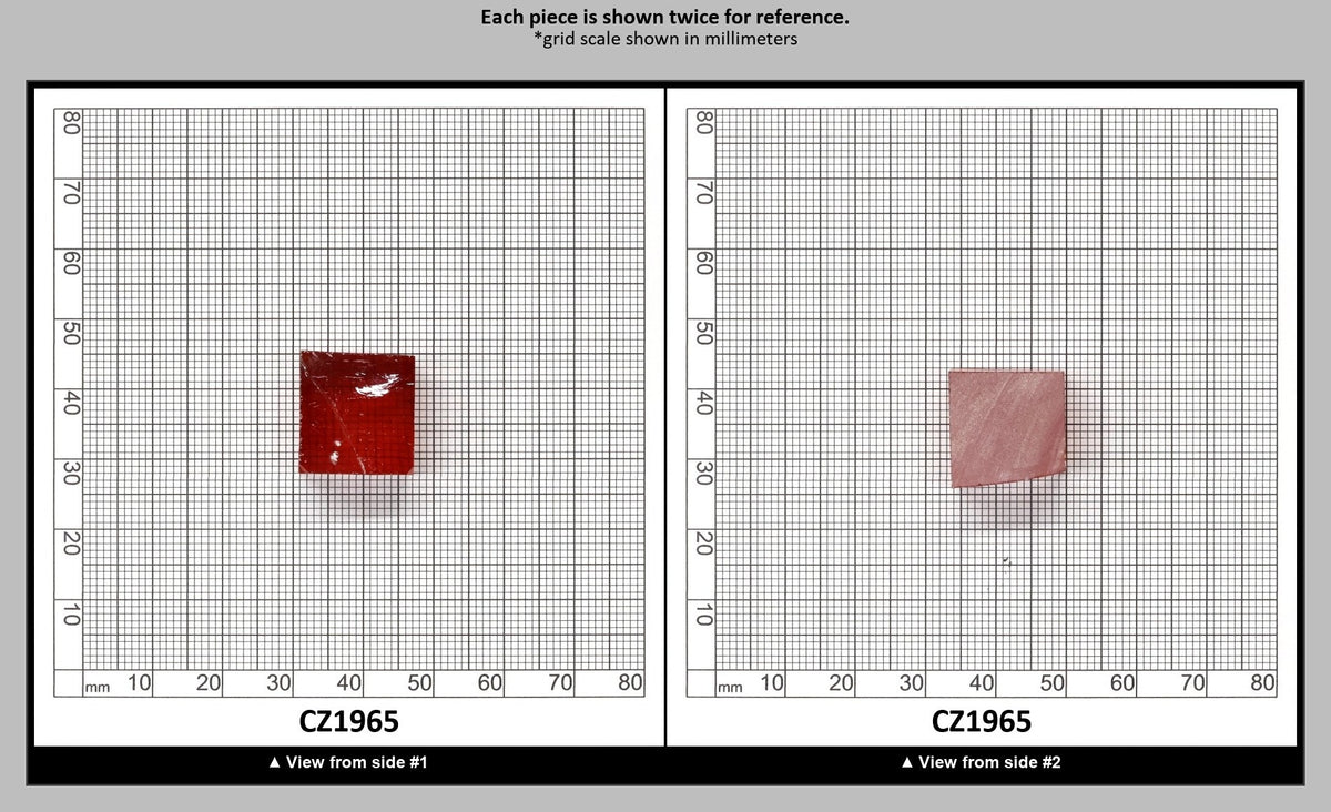 Dark Red Cubic Zirconia Faceting Rough for Gem Cutting - Various Sizes : CZ1965