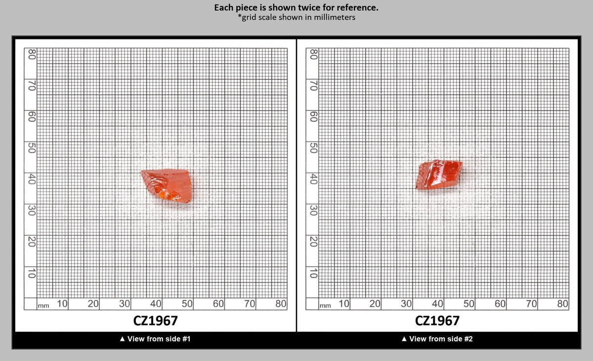 Dark Red Cubic Zirconia Faceting Rough for Gem Cutting - Various Sizes : CZ1967