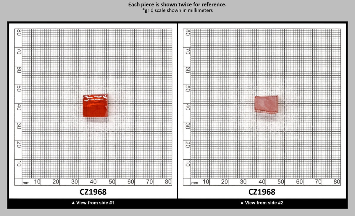 Dark Red Cubic Zirconia Faceting Rough for Gem Cutting - Various Sizes : CZ1968
