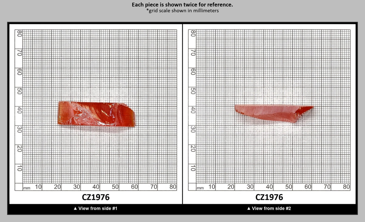 Dark Red Cubic Zirconia Faceting Rough for Gem Cutting - Various Sizes : CZ1976