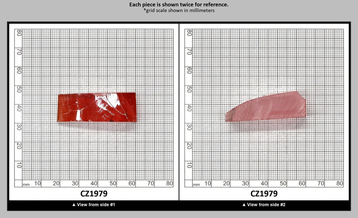 Dark Red Cubic Zirconia Faceting Rough for Gem Cutting - Various Sizes : CZ1979