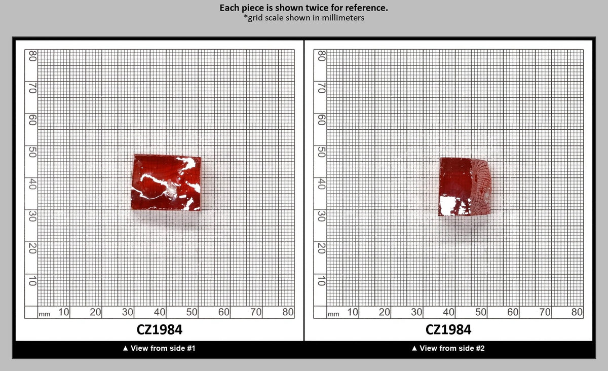 Dark Red Cubic Zirconia Faceting Rough for Gem Cutting - Various Sizes : CZ1984