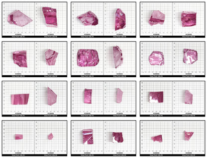 Rose Cubic Zirconia Faceting Rough for Gem Cutting - Various Sizes