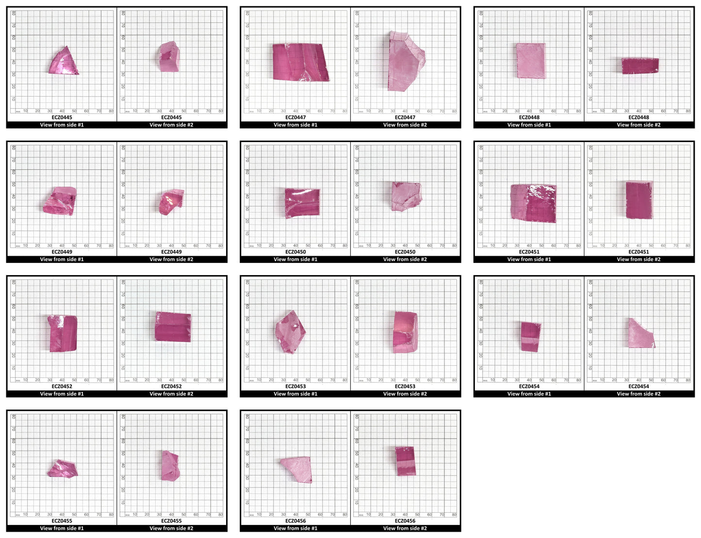 Rose Cubic Zirconia Faceting Rough for Gem Cutting - Various Sizes