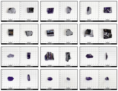 Dark Violet Cubic Zirconia Faceting Rough for Gem Cutting - Various Sizes