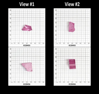 Rose Cubic Zirconia Faceting Rough for Gem Cutting - Various Sizes