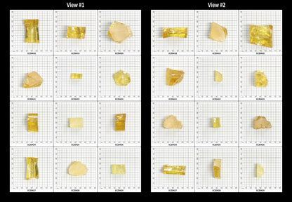 Lemon Cubic Zirconia Faceting Rough for Gem Cutting - Various Sizes