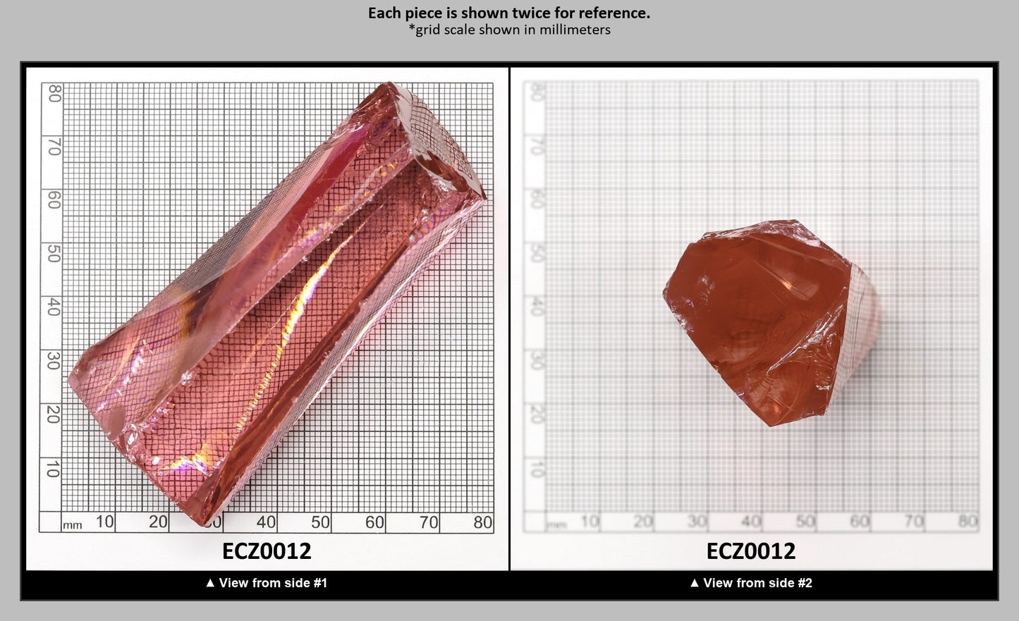 Pink Cubic Zirconia Faceting Rough for Gem Cutting - Various Sizes : ECZ0012
