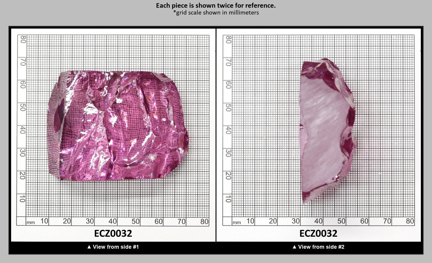 Rose Cubic Zirconia Faceting Rough for Gem Cutting - Various Sizes : ECZ0032