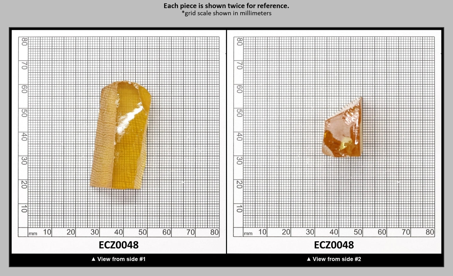 Yellow Cubic Zirconia Faceting Rough for Gem Cutting - Various Sizes : ECZ0048