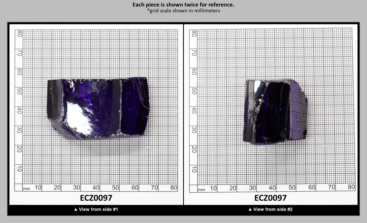 Violet Cubic Zirconia Faceting Rough for Gem Cutting - Various Sizes : ECZ0097