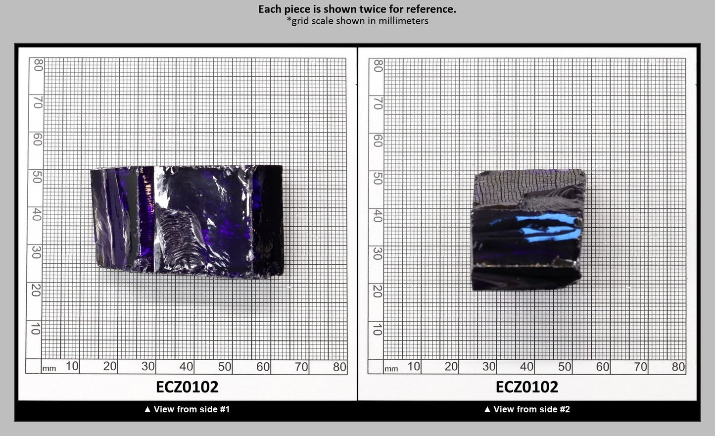 Violet Cubic Zirconia Faceting Rough for Gem Cutting - Various Sizes : ECZ0102