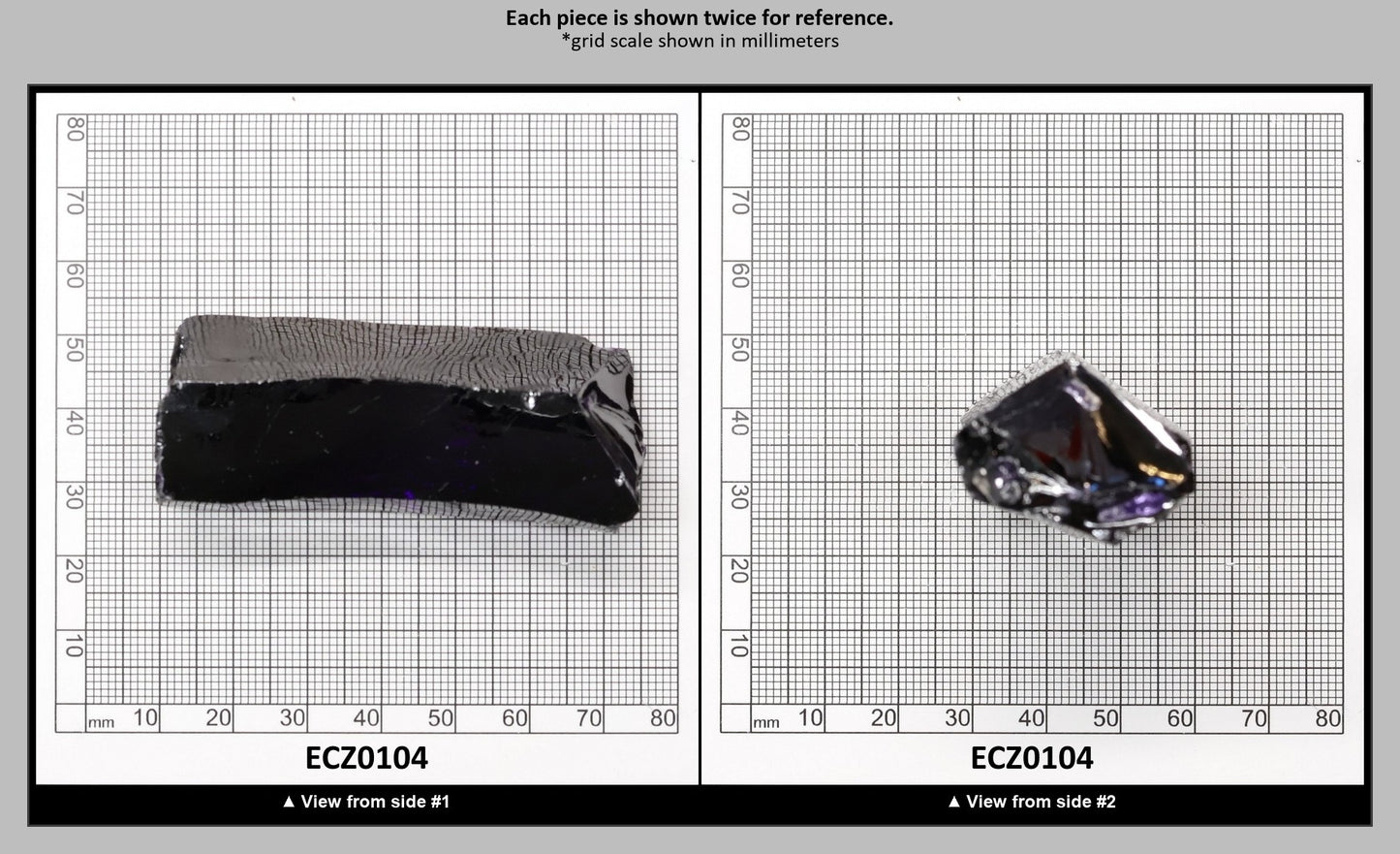 Violet Cubic Zirconia Faceting Rough for Gem Cutting - Various Sizes : ECZ0104