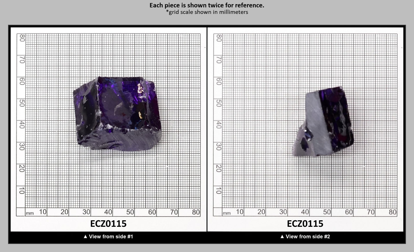 Dark Violet Cubic Zirconia Faceting Rough for Gem Cutting - Various Sizes : ECZ0115