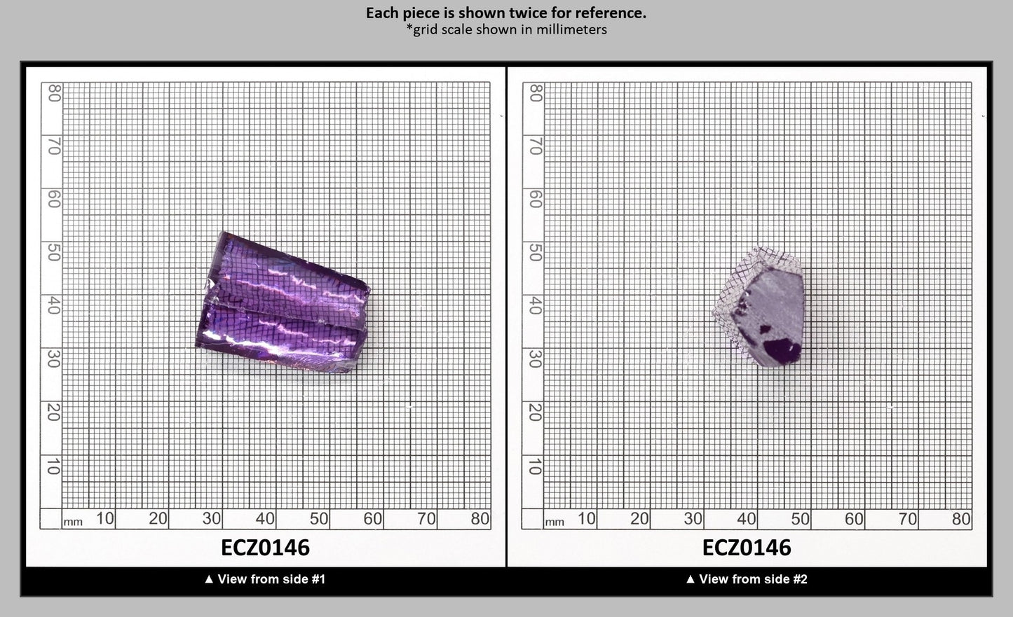 Amethyst Cubic Zirconia Faceting Rough for Gem Cutting - Various Sizes : ECZ0146
