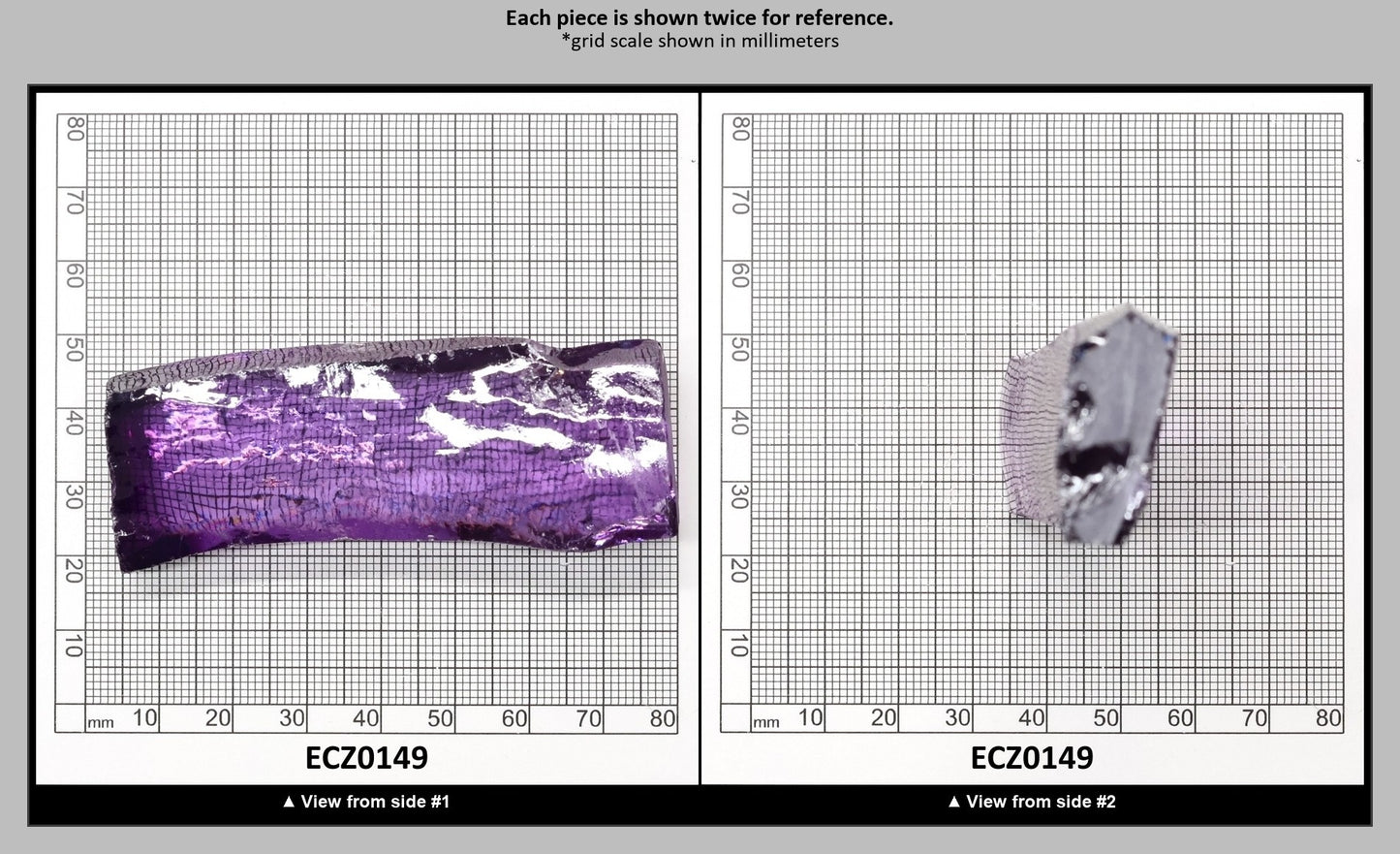 Amethyst Cubic Zirconia Faceting Rough for Gem Cutting - Various Sizes : ECZ0149