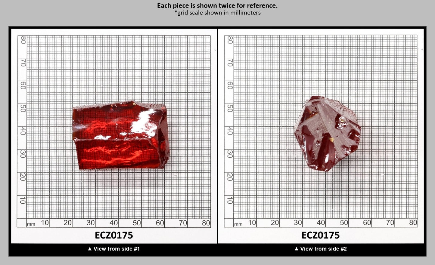 Orange Cubic Zirconia Faceting Rough for Gem Cutting - Various Sizes : ECZ0175