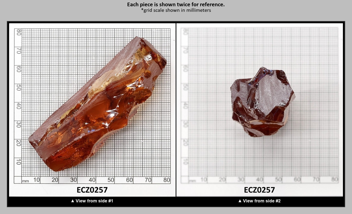 Champagne Cubic Zirconia Faceting Rough for Gem Cutting - Various Sizes : ECZ0257